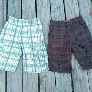 2 pair boy's cargo shorts size 12